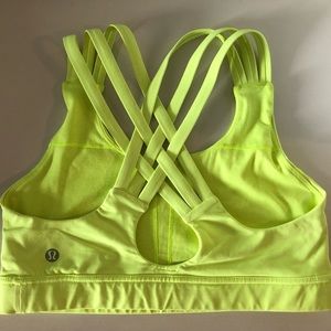 Neon Yellow Lululemon Sports Bra